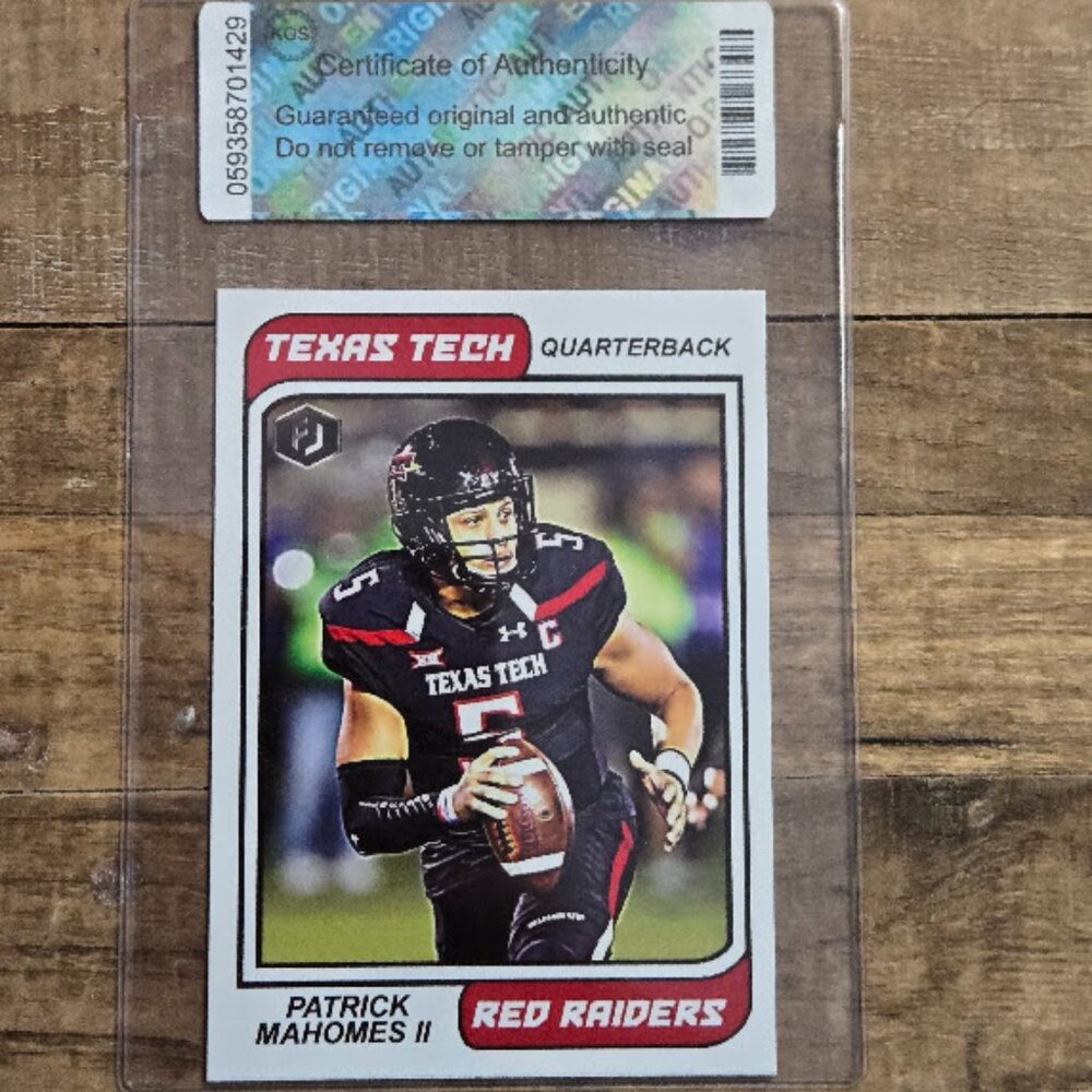 Patrick Mahomes II custom rookie football card